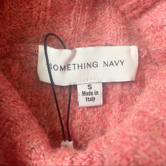 SOMETHING NAVY FRINGE TURTLENECK SWEATER - Picture 7 of 10